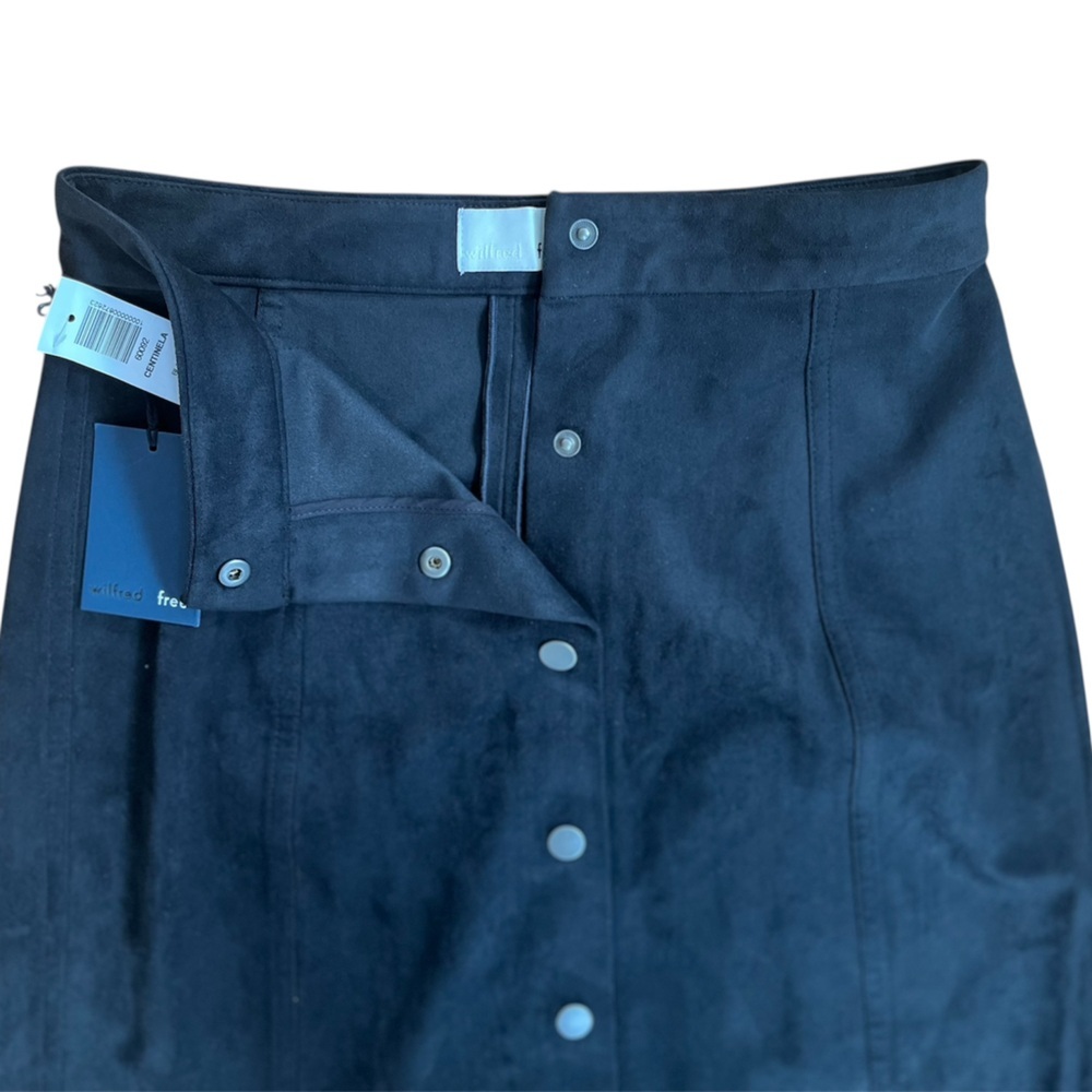 NWT Wilfred Free High Waisted Black A-Line Mini Skirt - Picture 3 of 6